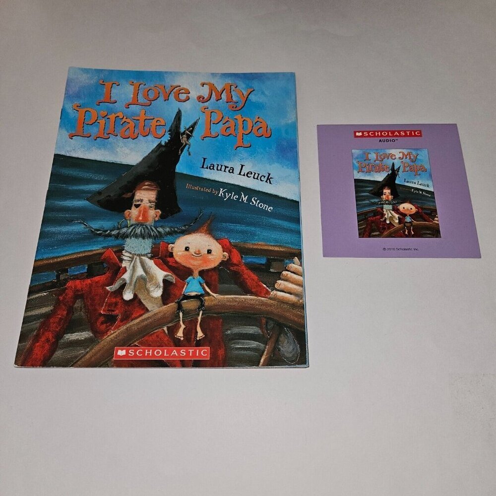 I Love My Pirate Papa Paperback Book CD Set Laura Leuck Scholastic